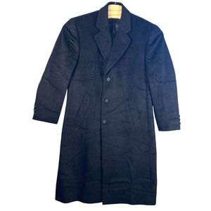 Bert Pulitzer Men's Charcoal Wool Blend Overcoat Top Coat Size 40 R